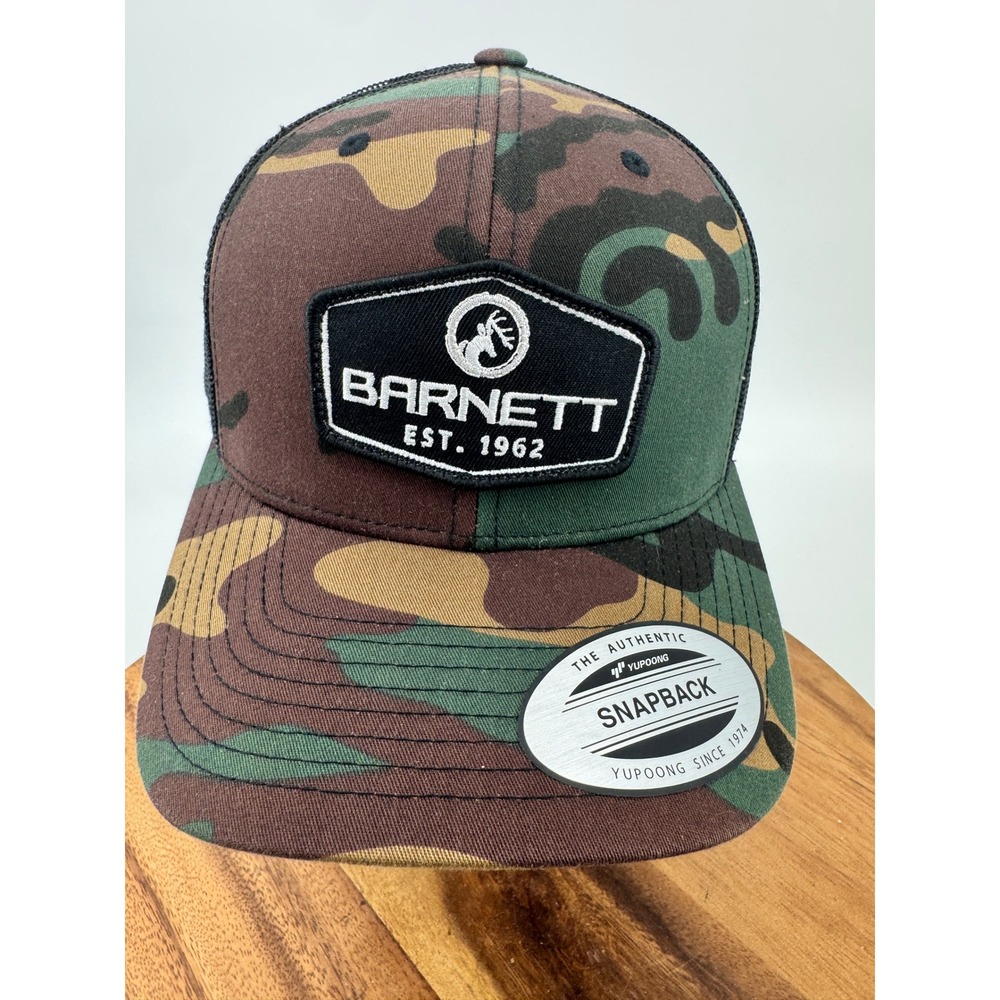 Barnett Crossbow Hat Cap Est 1962 Camouflage Mesh Back Snapback‎ Trucker Men New